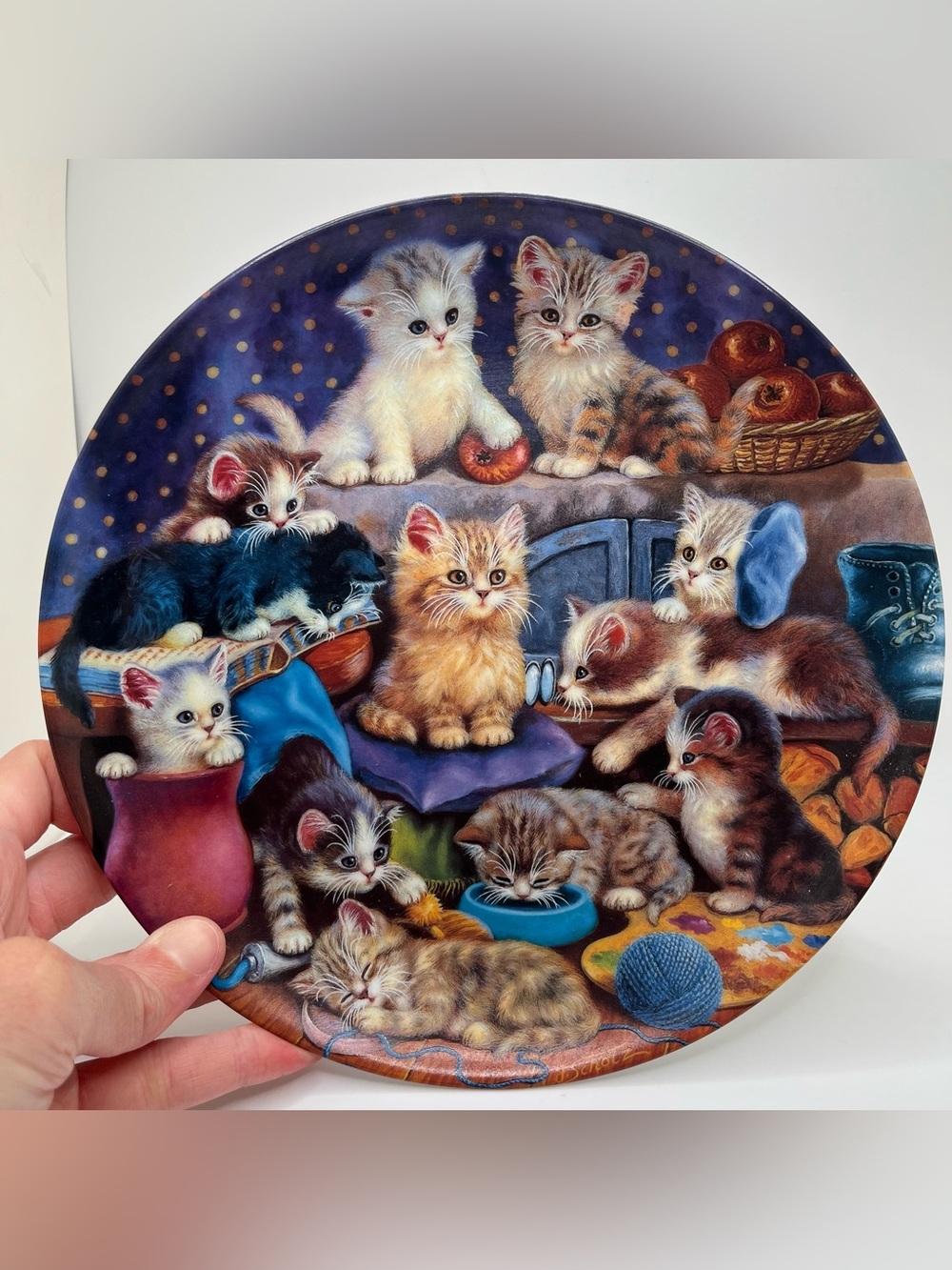 Frisky Business Collector Plate, 1st in Litter Rascals Series, Bradfd Exch, 1997